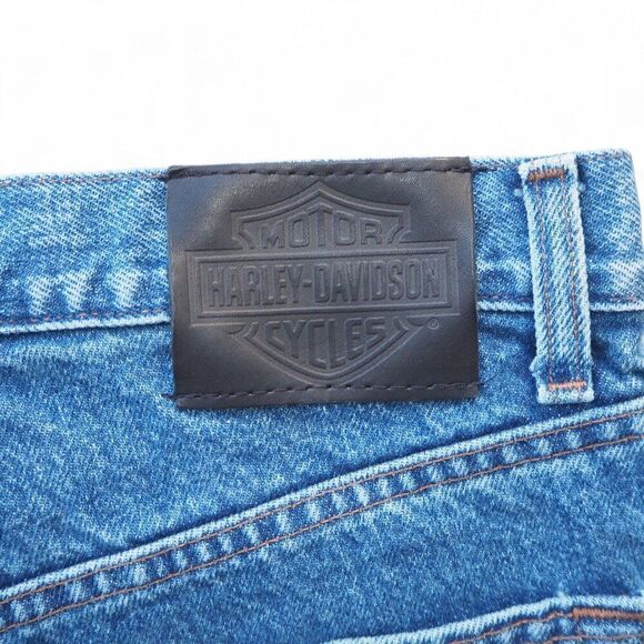 Harley-Davidson Relaxed Fit Straight Leg Medium Wash Jeans Men's 31x32 - Picture 9 of 13